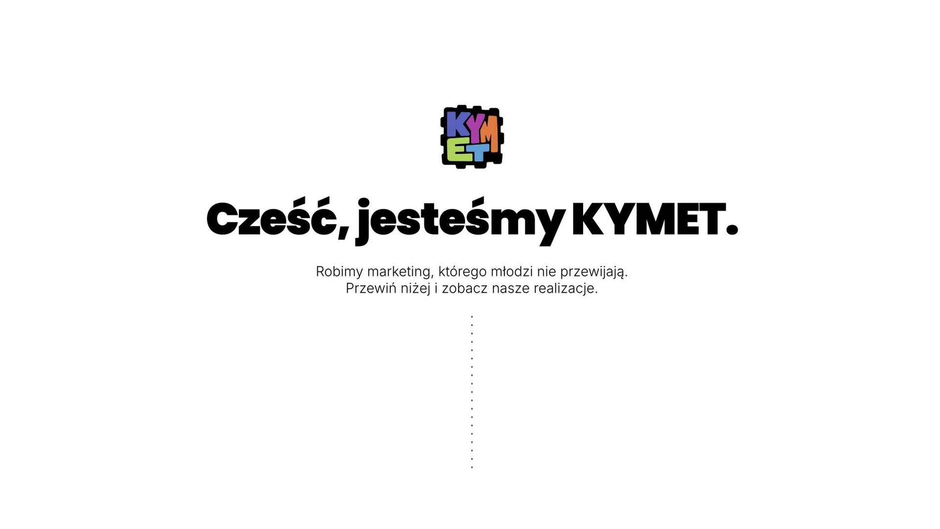 Aktualny widok strony KYMET